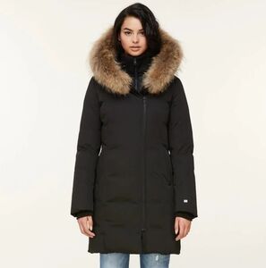 Soia & kyo Down with Real Fur Winter Coat -30°C Black  Jacket size S
